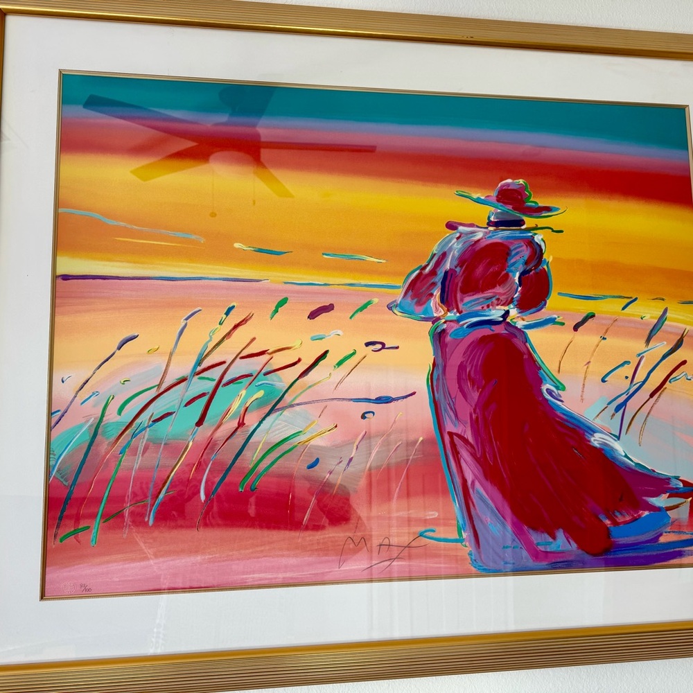 Authentic Serigraph Peter Max "Walking in Reeds"